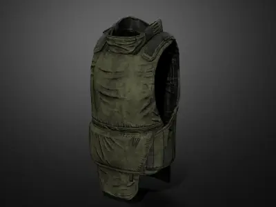 Army vest 06 Low-poly 3D model