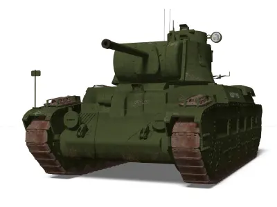 Mark II Matilda II  Zis-5 F-96 3D model