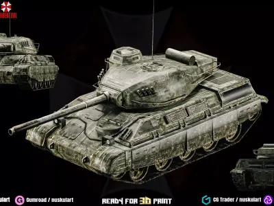 Resident Evil Tank - 3D ASSET - Game Ready - 3D Art Low-poly 3D model