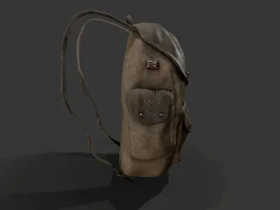 Backpack 4 Low-poly 3D model