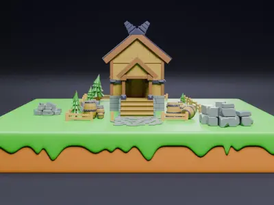 Viking house 02 3D model