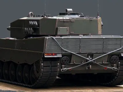 Leopard 2A4 Low-poly 3D model