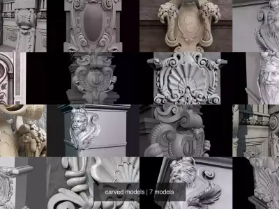 carved models 3D Model Collection