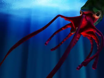 Giant Monster Squid 3D model