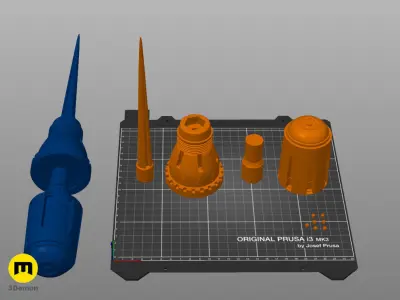 Dune Thumper Mole Repellent Stake 3D print model