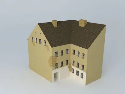 19th Century European Urban House Low-poly 3D model