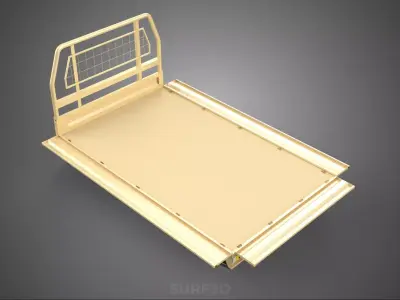 UTE BAKKIE 3 WAY WIDE DECK DROP SIDE LOAD BED PICKUP TRUCK BODY 3D model