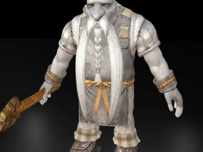 fantasy halfling dwarves warrior Low-poly 3D model