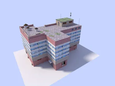 free office building Free low-poly 3D model