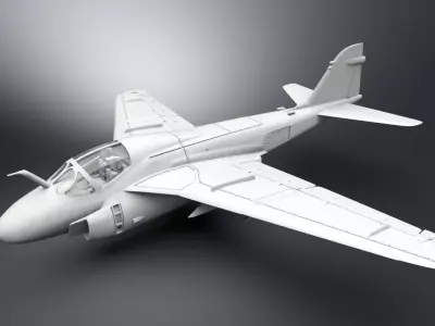 Grumman A6 Intruder scale model 3D print model