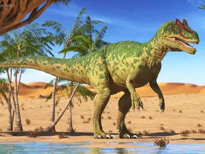Rigged Dinosaurs Collection 7 for Maya 3D model