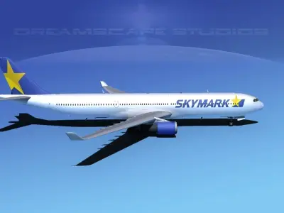 Airbus A330-300 Skymark 3D model