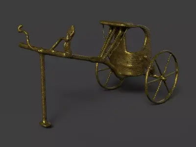 King Tut Chariot figure   Low-poly 3D model