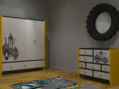 CAT Truck Bedroom 3D model