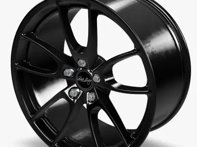 Carroll Shelby Wheel Company CS5 Wheel Gloss Gunmetal Mustang 3D model