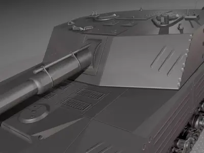 T-C 220 Heavy Tank Low-poly 3D model