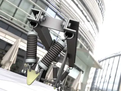 Electricity Poles Insulators 2 - Object 109 Low-poly 3D model