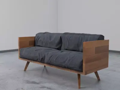 modern couch free Free 3D model
