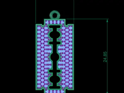  25 mm balet Gold Pendint 3D print model