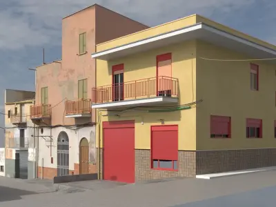 Sicilian Houses Low-poly 3D model