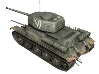 T-34 85 - Soviet medium tank - 120 3D model