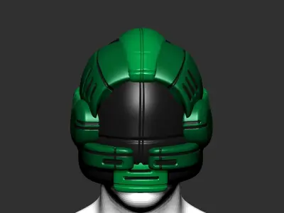 helmet high poly sculpt 3d printable  3D model 182
