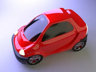 Cartoon car 3D model