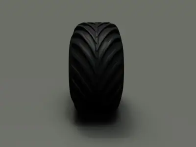 Monster Truck Wheel Free low-poly 3D model