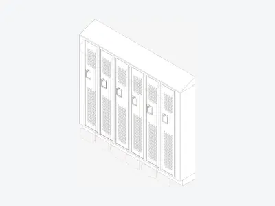 Locker Multi - Metal - Locka - Sports Low-poly 3D model
