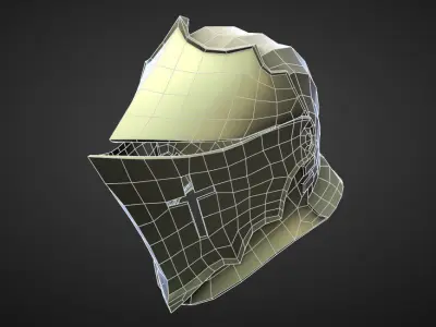 HELMET4 high and low poly Low-poly 3D model