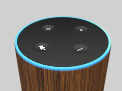 Amazon Echo New Walnut 3D model