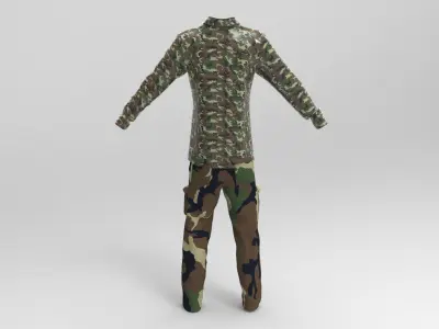 Forest Military Set 3D Model Collection
