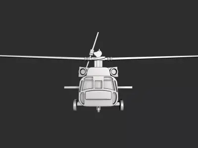 STL models for 3D printing and CNC Blackhawk helicopter 3D print model