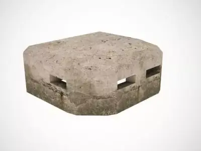 Old bunker Free low-poly 3D model