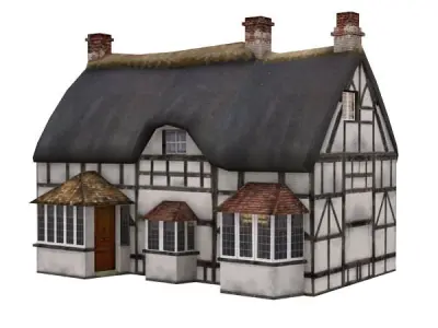 Low-Poly Buildings in 3ds obj and fbx formats 3D model