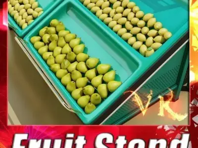 Fruit Stand Smoothable 3D model