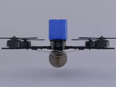 FPV Combat Drone Low-poly 3D model