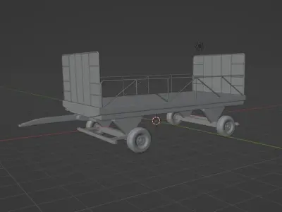 Baggage Cart Airport 3D model