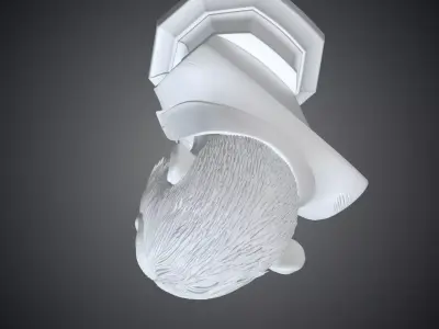 Chimpanzee Bust High Detail 3D Printable Animal Statue PM-340 3D print model