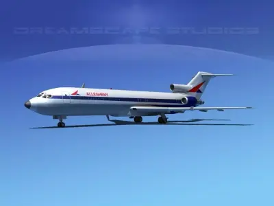 Boeing 727-200 Allegheny  3D model