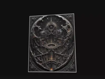 City Of The Moon  3D Printable Relief 3D print model