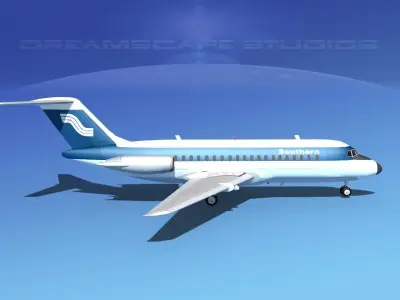 Douglas DC-9-15 Southern 2 3D model