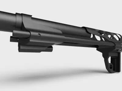 Odin Works Close Quarters PDW Rifle Stock Low-poly 3D model