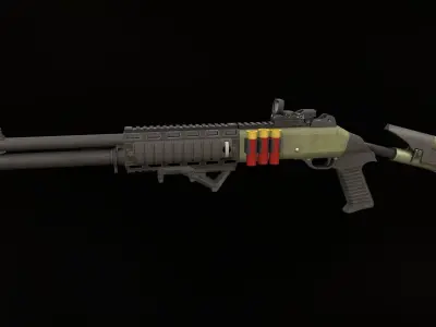 Benelli M1014 Low-poly 3D model