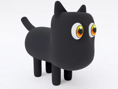 Cat cartoon 3dmodel 3D model