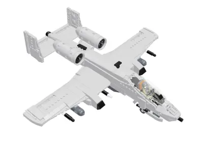 MocBricks3D - A-10 Thunderbolt II Warthog 3D print model
