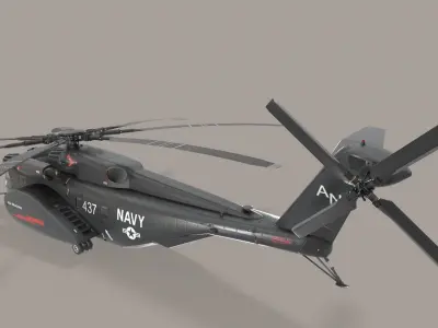 MH-53E Sea Dragons US Navy Low-poly 3D model