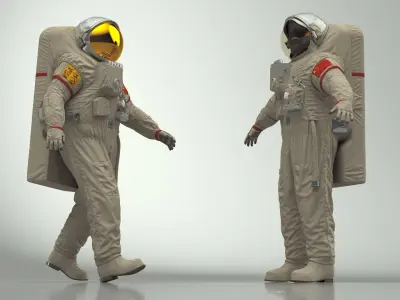 China Feitian Space Suit Rigged for Cinema 4D 3D model