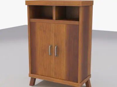 Cupboard wooden chest of drawers 3D model
