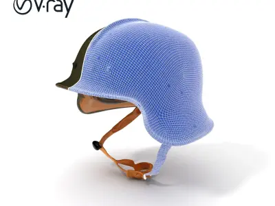 Military Helmet D Model Pack with Detailed Textures Low-poly 3D model